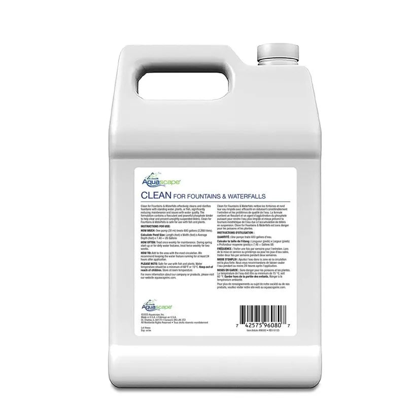 CLEAN FOR FOUNTAINS AND WATERFALLS - 1 GAL / 3.78 L