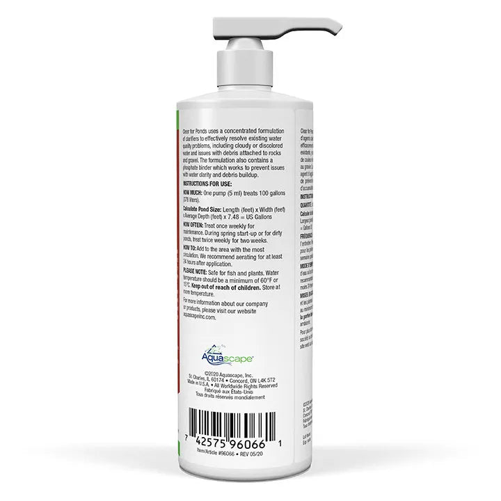 CLEAR FOR PONDS - 16 OZ / 473 ML