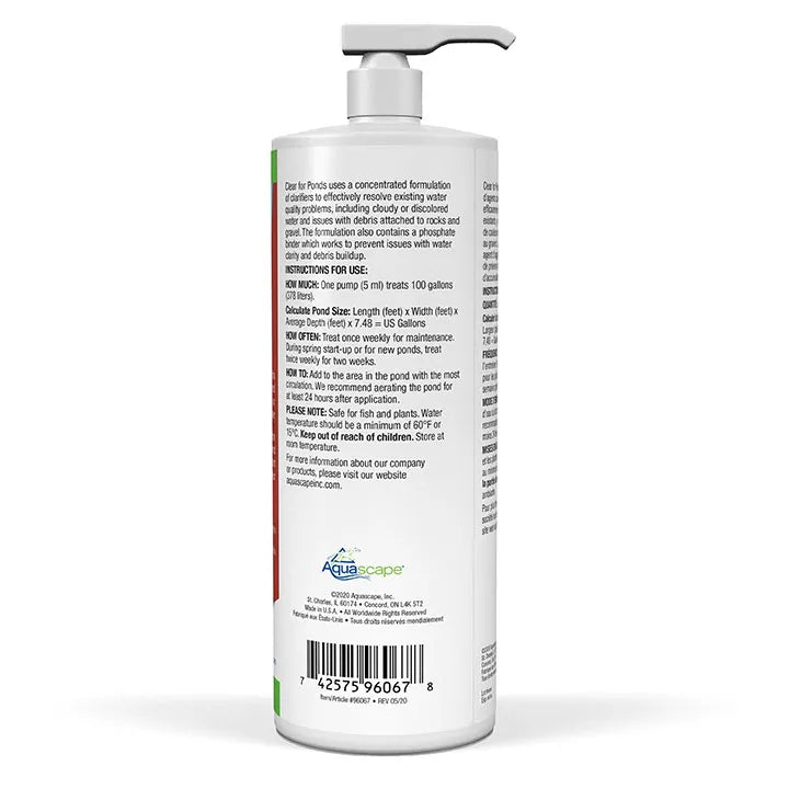 CLEAR FOR PONDS - 32 OZ / 946 ML