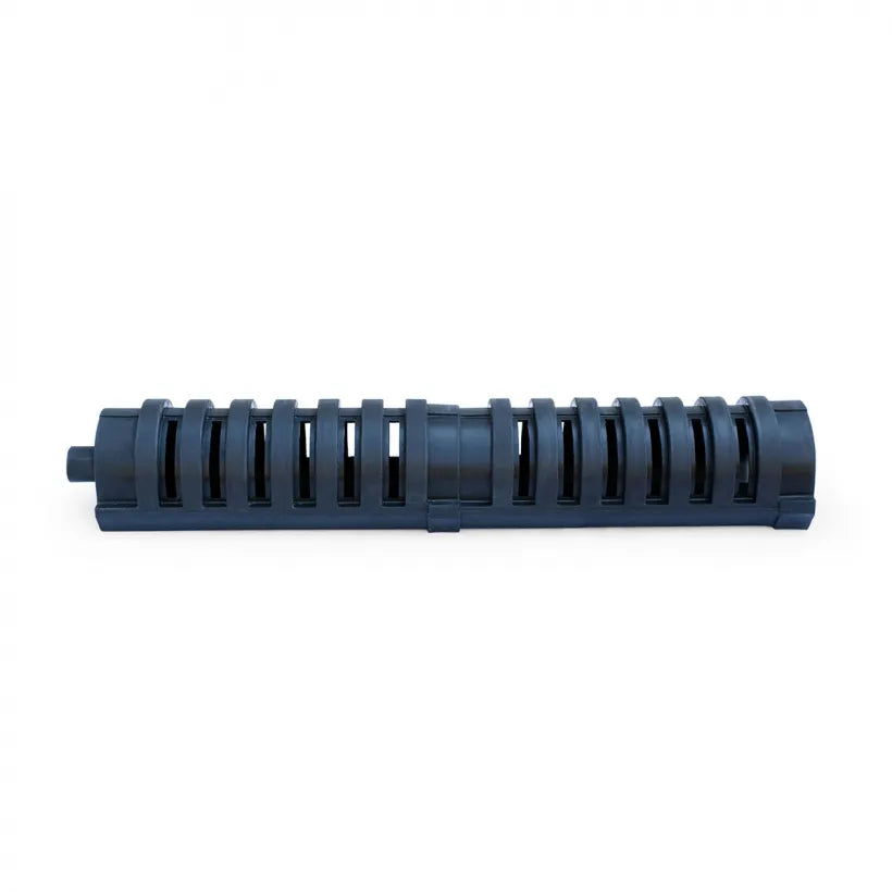A black Aquascape Large Centipede Module designed for water feature filtration.