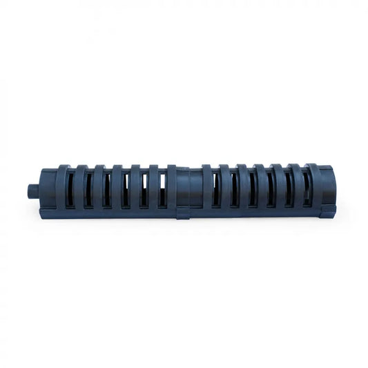 A black Aquascape Large Centipede Module designed for water feature filtration.