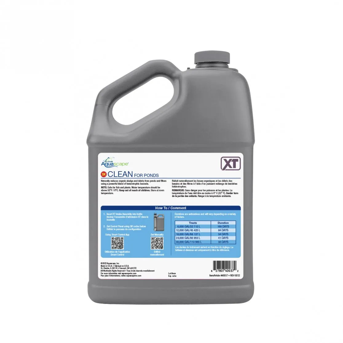 3X CLEAN FOR PONDS XT - 1 GAL / 3.78 L