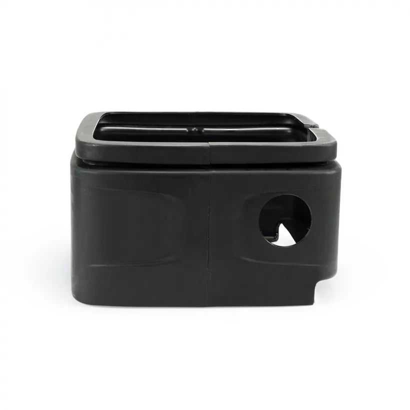 A black polyethylene Pondless Waterfall Vault Extension.