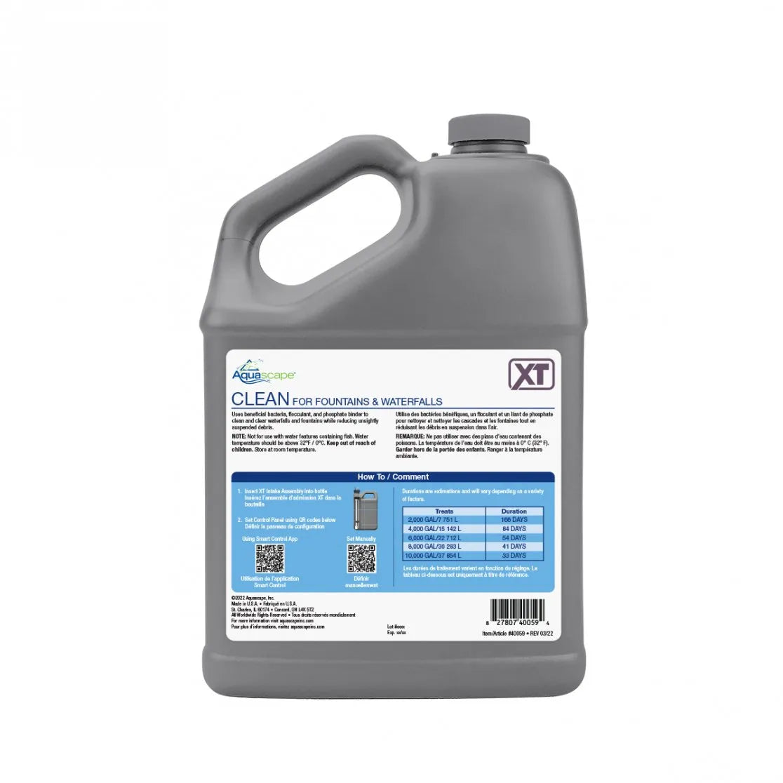 CLEAN FOR FOUNTAINS AND WATERFALLS XT - 1 GAL / 3.78 L