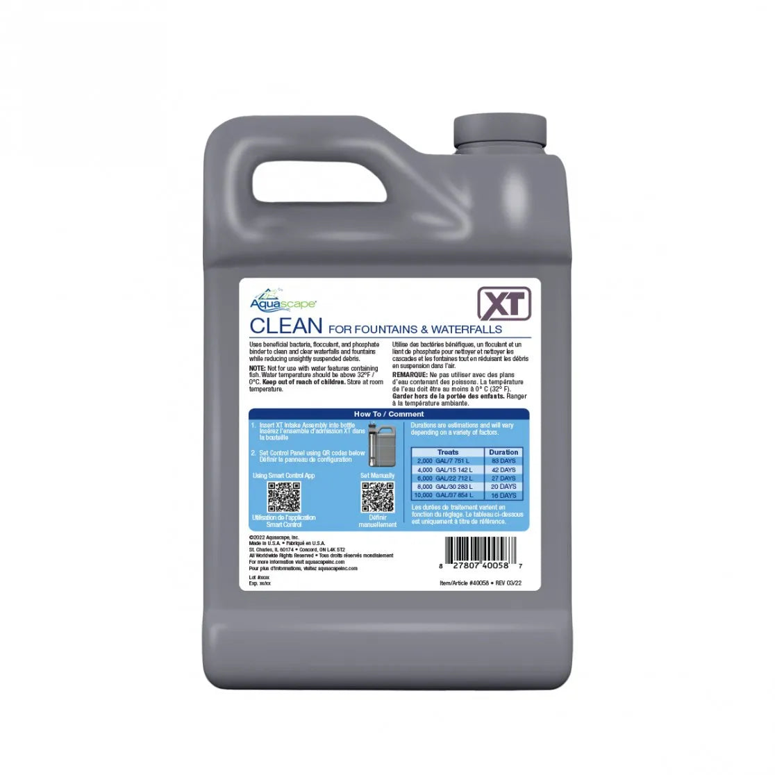 CLEAN FOR FOUNTAINS AND WATERFALLS XT - 64 OZ / 1.89 L